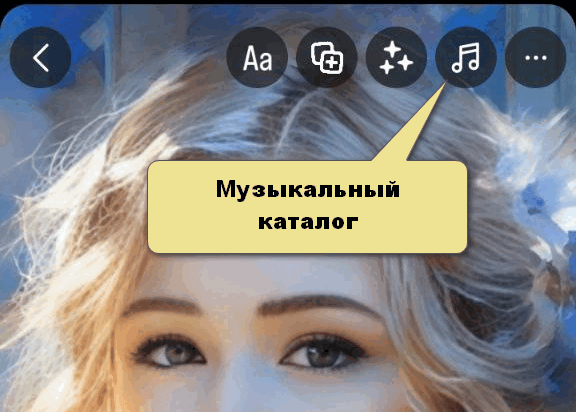 Музыкальный каталог в Историях Инстаграма